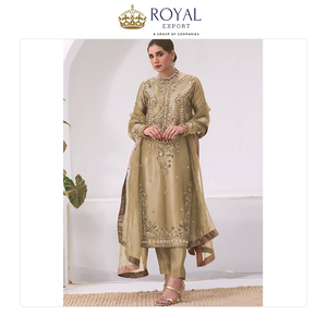 ชุดปากีสถานงานปักผ้าไหมแท้คุณภาพดีเยี่ยม คอลเลคชั่นดีไซเนอร์ชั้นนำ จัดจำหน่ายโดยตรงจากโรงงาน เหมาะสำหรับงานปาร์ตี้ - Product Image 2