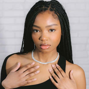 Luxury Iced Out Cuban Link <b>Choker</b> Necklace VVS Moissanite 925 Sterling <b>Silver</b> Hip Hop Cuban Chain for Women - Product Image 5