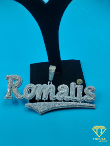 Custom Romaís <b>Name</b> <b>Chain</b> Iced Moissanite Diamond Pendant Hip Hop Jewelry Luxury Statement Gift - Product Image 4