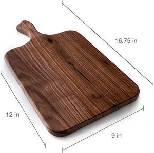 Planche à découper en bois naturel pour la préparation des aliments en cuisine, surface de découpe épaisse et durable en bois dur pour la cuisine quotidienne - Product Image 2