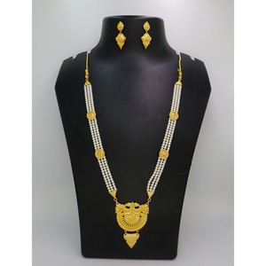 Joyería Antigua India chapada en oro de moda latón puro indio nupcial boda desgaste joyería conjunto de collar de alta calidad - Product Image 5