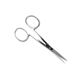 Ciseaux de manucure en acier inoxydable finition satinée Outil de beauté à lame droite pour le soin des ongles - Product Image 1