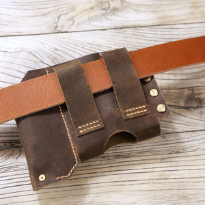 Porte-mètre en cuir de qualité supérieure, pochette durable pour ceinture à outils, idéal pour charpentiers, électriciens, ateliers, travaux de construction, équipement de travail OEM à vendre - Product Image 6