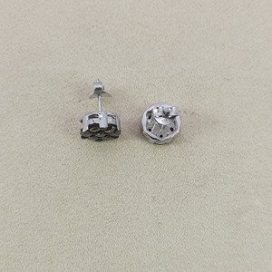 2.20 Cttw Brown Diamond Stud <b>Earrings</b> 925 Sterling Silver, Round Cut Natural Diamond <b>Earrings</b> for Women, Push <b>Back</b> - Product Image 4