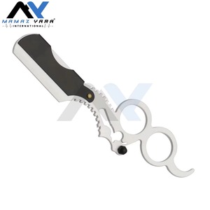 Professional Straight <b>Single</b> <b>Blade</b> Barber <b>Razor</b> Ring Handle Cut Throat Shavette White Black Mens Salon Home Shaving Grooming - Product Image 6