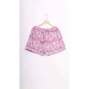 Ensemble de pyjama décontracté en satin 100 % coton respirant, imprimé à la main, taille élastique courte, style bohème indien, collection automne 2026 (ODM) - Product Image 2