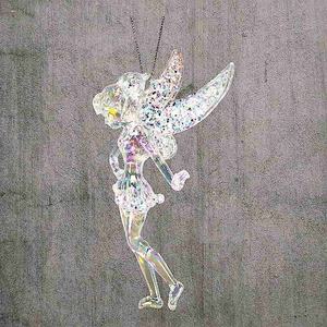 Vente chaude Décoration de Noël et du Nouvel An Boule acrylique scintillante plaquée argent clair avec flocons scintillants Ballerine 3D Ange Fée Ours Ornement - Product Image 5