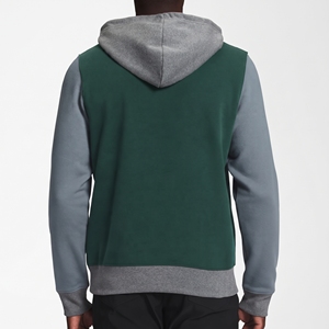 Sweat à capuche bicolore pour homme avec manches longues contrastées, capuche réglable avec cordon de serrage, poche kangourou avant et poignets côtelés - Product Image 6