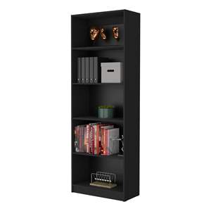 Modern 4-Shelf Bookcase with Stylish <b>Storage</b> <b>Shelves</b> - Product Image 4