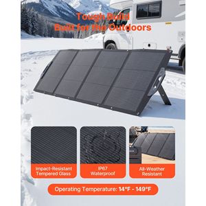 Caricatore Solare Portatile Pieghevole Monocristallino ad Alta Efficienza 200W con Uscita USB-A, Type-C e MC4 (24% di Efficienza) - Product Image 5