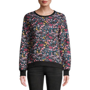 Sweat-shirt pull-over oversize tendance personnalisable pour femme, imprimé sur le devant, en molleton polyester/coton, long, pour l'hiver - Product Image 2