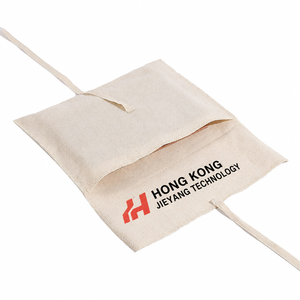 Factory Wholesale Reusable Custom Bow Logo Printed Cotton Canvas Pouch-Recyclable Custom Size Stickers Package Use - Product Image 2