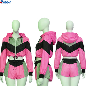 Summer Hip Hop <b>Short</b> Tracksuits <b>Sets</b> Custom Casual 2Pcs Windbreaker <b>Short</b> Jacket Zip up Cotton Streetwear <b>Short</b> <b>Set</b> <b>for</b> <b>Women</b> - Product Image 5