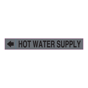 Brady Hot Water Supply Plenum Duct Marker-Color Printed <b>PVC</b> <b>Adhesive</b> Labels for HVAC Pipe Identification - Product Image 1