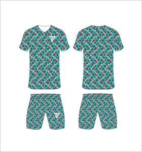 Custom Sublimated Geometric <b>Soccer</b> Jersey Set Men V-Neck Short Sleeve Moisture Wicking Athletic Fit All Seasons - Product Image 5