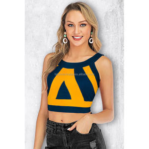 Casual rojo sin mangas de color de bloque de las mujeres Top camisetas - Product Image 5