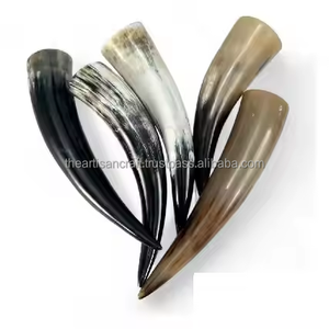 Authentic <b>Drinking</b> Horn with Wooden <b>Stand</b> for Viking Feasts Medieval Decor and Traditional Beverage Display by Artisan Craft - Product Image 3