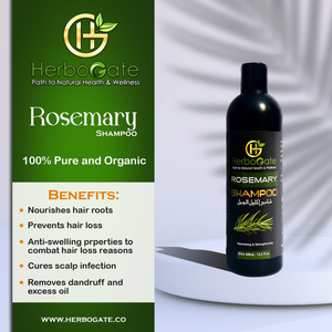 HerboGate Rosemary <b>Shampoo</b> 400ml Deep Cleansing Hair Care for Scalp Nourishment and Daily Hair Wellness - Product Image 3