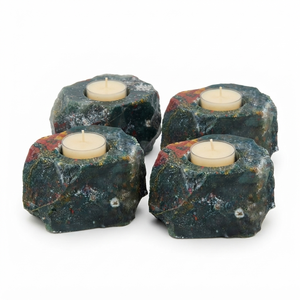 Portavelas de Piedra Natural Tallado a Mano de Jaspe Sanguíneo y Ágata, Gema Curativa, Venta al por Mayor - Product Image 4