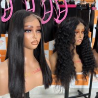 Perruques en dentelle à densité 150-200%, Cheveux vierges Remy de grade 12A, Ondulation naturelle, Pré-épilées, Extensions de cheveux bruts VN HD avec closure frontale