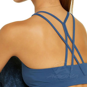 Compression Style Sports <b>Bra</b> Front Strong Support for High for Workout Gym Fitness Yoga Running Sessions Breathable - Product Image 5