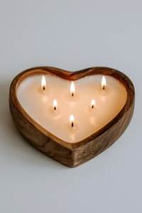 Heart Shape Wooden <b>Tea</b> <b>Light</b> Holder Dual Tone Wood Candle Holder For Valentine'S Day Home Decoration - Product Image 5