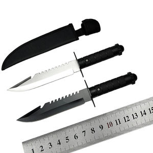 Couteau de survie et de chasse en acier inoxydable à lame fixe, manche en plastique avec étui en cuir, garantie de 3 ans, service OEM - Product Image 4