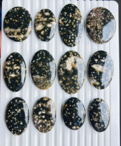 ASHU GEMS 100% Natural Ocean Jasper Cabochon Handmade Crystal Healing Polished Flat Back Mixed Size Shape Jewelry Cab Third - Product Image 1