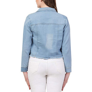 Pakistan Manufacturer Jeans Jackets for Women Durable <b>Material</b> Oem Service <b>Denim</b> Jackets for Women - Product Image 6