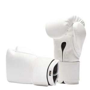 Gants d'entraînement de boxe en PU blanc avec fermeture Velcro, respirants, pour adultes de 14 ans et plus, unisexe, utilisation pour les arts martiaux - Product Image 1
