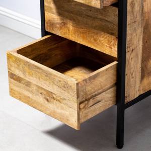 Armoire à 3 tiroirs Vandana Altis Hexa avec 3 étagères, design moderne en bois massif, meuble de rangement - Product Image 2