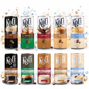 Bebida de Café Instantáneo Kofi Premium de 250 ml, Sabor a Crema de Chocolate, Dulce, con Azúcar, Cafeinada, Marca Privada OEM, Muestra Gratuita - Product Image 1