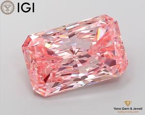 เพชร CVD ทรง Radiant น้ำหนัก 7.00 กะรัต สีชมพูสดใส ระดับ VS1 พร้อมใบรับรอง IGI เพื่อความเปล่งประกายอันน่าทึ่ง - Product Image 1