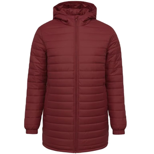 Men's Winter Hooded <b>Quilted</b> Jacket Long Polyester Design OEM Service - Product Image 1