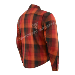 Chemise en flanelle de coton Kevlar doublée d'aramide, design classique pour moto, protection personnalisée certifiée CE, chemise en flanelle blindée - Product Image 3