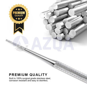 Professional Reusable Stainless Steel Double Ended <b>Nail</b> Lifter & <b>File</b> Set with Angled Straight Tips for Manicure & Pedicure Care - Product Image 3