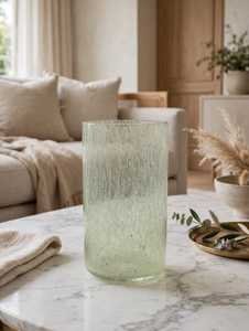 Decorative Eco-friendly Heat Resistant <b>Glass</b> <b>Cylinder</b> Candle Jar Smoky Purple Spray Painted Finish Christmas Home Wedding Decor - Product Image 2