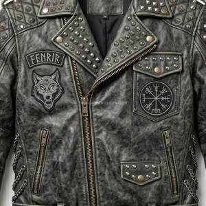 Chaqueta de Cuero con Estampado de Pitón para Hombre, Chaqueta de Motero de Cuero Genuino de Diseño, Ropa Exterior Moderna para Hombre, Proveedor OEM Personalizado - Product Image 6