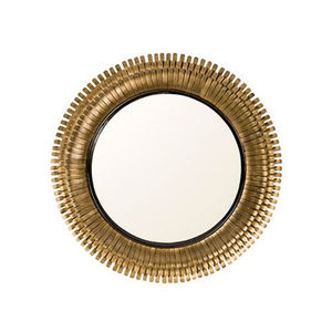 Miroir mural décoratif moderne de luxe en métal, finition dorée, design feuille de soleil, cadre en fer fait main, parfait pour la décoration intérieure. - Product Image 4