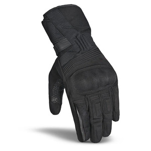 Premium Quality Leather Taslan Fabric Winter Motorcycle Racing <b>Gloves</b> TPU Coated Carbon Shell <b>Touch</b> Screen Waterproof Breathable - Product Image 2