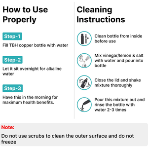 Bouteille d'eau écologique en cuivre pur 950 ml |   Sans BPA, anti-fuite, propriétés antioxydantes, isolation thermique |   Pour utilisation en extérieur - Product Image 5