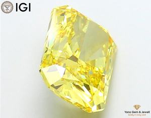 เพชรสีเหลืองสดใส ระดับความสะอาด VS1 ผลิตด้วยวิธี CVD น้ำหนัก 4.00 กะรัต พร้อมใบรับรอง IGI ทรงรัศมี เหมาะสำหรับแหวนแต่งงาน - Product Image 3