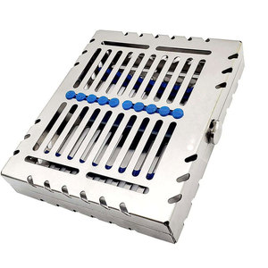 Cassette de Stérilisation Manuelle Médicale et Dentaire en Acier Inoxydable, Plateau de Rangement pour Instruments, Réutilisable, Compatible Autoclave, Organisateur de Stockage Sûr - Product Image 1
