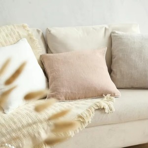 Fundas de Almohada Tejidas de Lino, Sólidas, Ecológicas, para Navidad, Hogar, Hotel, Fundas de Almohada Personalizadas - Product Image 2