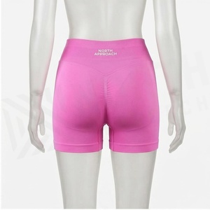 Shorts de Yoga North Approach de Cintura Alta con Efecto Push-Up, Color Rosa Sólido, Ropa Deportiva sin Costuras para Mujer - Product Image 2