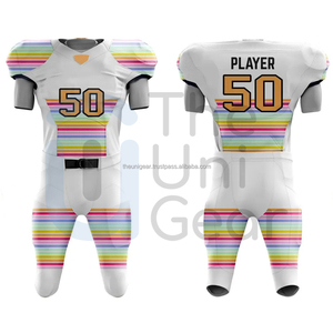 Uniformes de Fútbol Americano Transpirables de Alta Calidad al por Mayor, Jersey y Pantalones Cortos para Adultos, 100% Poliéster, Unisex, Tallas Grandes Incluidas, ¡Oferta! - Product Image 2