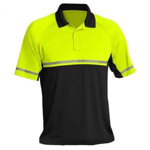 Camiseta Polo de Seguridad de Poliéster con Diseño Personalizado, Amarillo Azul Fluorescente, Reflectante, de Alta Visibilidad - Product Image 5