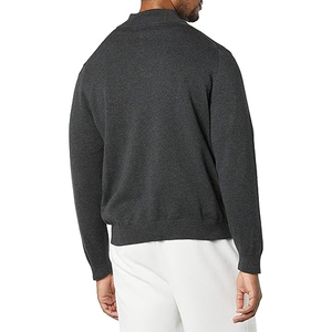 Plain Black Half <b>Zip</b> Sweatshirt Men Casual Cotton Pullover OEM ODM Custom Apparel USA Streetwear Fashion - Product Image 5