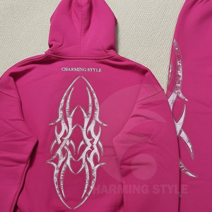 Wholesale 2 Piece Set Sports Polyester Vintage Acid Wash Track Suit Men Slim Fit Tracksuit <b>Zip</b> up Hoodie and <b>Trouser</b> - Product Image 5