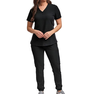 OEM Custom Logo Women Medical <b>Scrubs</b> <b>Set</b> – Long Sleeve Anti-Wicking Surgical Jogger Nurse Uniform - Product Image 1